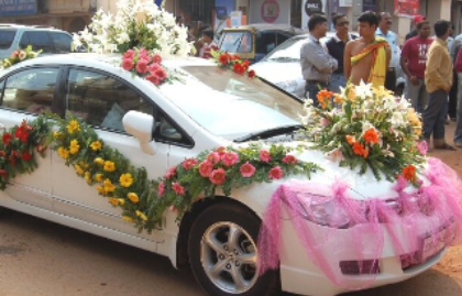 Professional Wedding Car Decoration Services in Coimbatore